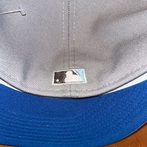 NEW ERA Colorado Rockies 20TH ANNIVERSARY Lite Blue Mountain THROWBACK 7 5/8 Cap - Picture 4 of 5